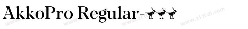 AkkoPro Regular字体转换